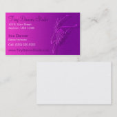 Carte de visite de danse (Devant / Derrière)