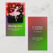 carte de visite de danse (Devant / Derrière)