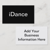 Carte de visite de danse (Devant / Derrière)