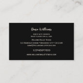 Carte de visite de danse de ballet moderne (Dos)