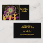 Carte de visite de danse de musique (Devant / Derrière)