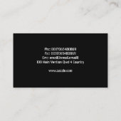 carte de visite de danse de musique (Dos)