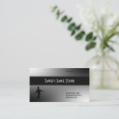 Carte de visite de danse de robinet - argent noir (Debout devant)