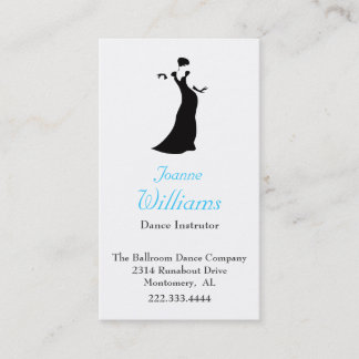 Carte de visite de danse de salle de bal