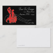 Carte de visite de danse de salon (Devant / Derrière)