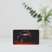 carte de visite de danse en voiture violette (Debout devant)