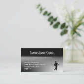 Carte de visite de danse - Noir n Argent (Debout devant)