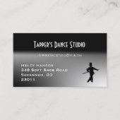 Carte de visite de danse - Noir n Argent (Devant)