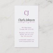 CARTE DE VISITE DE DANSEUR (Dos)