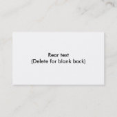 Carte de visite de danseur de danse polynésienne (Dos)