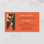 Carte de visite de danseur professionnel (Dos)