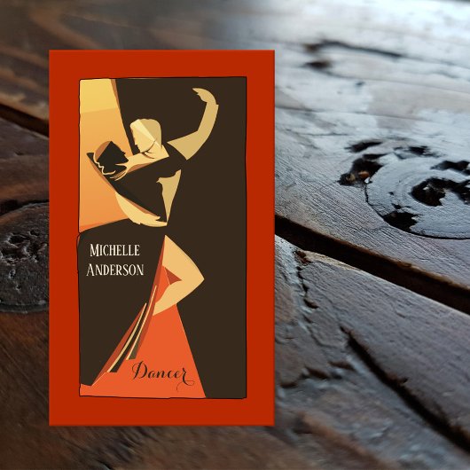 Carte de visite de danseur professionnel