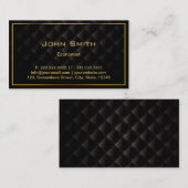 Carte de visite de Dark Luxe Gold Border Economist (Devant / Derrière)