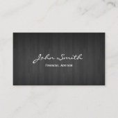 Carte de visite de Dark Wood Financial Advisor (Devant)