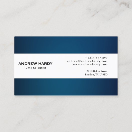 Carte de visite de Data Scientist (Dos)