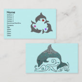 Carte de visite de dauphins (Devant / Derrière)
