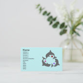 Carte de visite de dauphins (Debout devant)