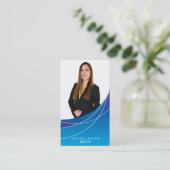 Carte de visite de de balais bleu (Debout devant)