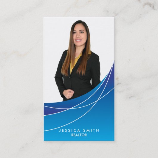 Carte de visite de  de balais bleu (Devant)