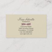 Carte de visite de ~ de la Reine Marie Antoinette (Dos)