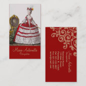 Carte de visite de ~ de la Reine Marie Antoinette (Devant / Derrière)