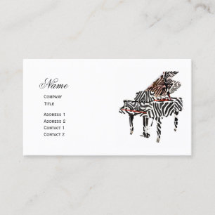 Carte de visite de ~ de piano à queue de zèbre
