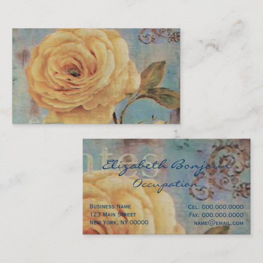 Carte de visite de ~ de Plantes (Devant / Derrière)