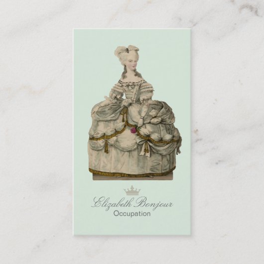 Carte de visite de ~ de robe de Marie Antoinette (Devant)
