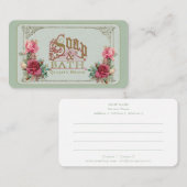 Carte de visite de ~ de SAVON et de BAIN (Devant / Derrière)