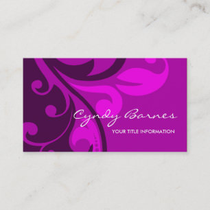 Carte de visite de  de tourbillons Magenta