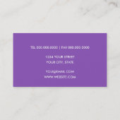 Carte de visite de de tourbillons violets (Dos)