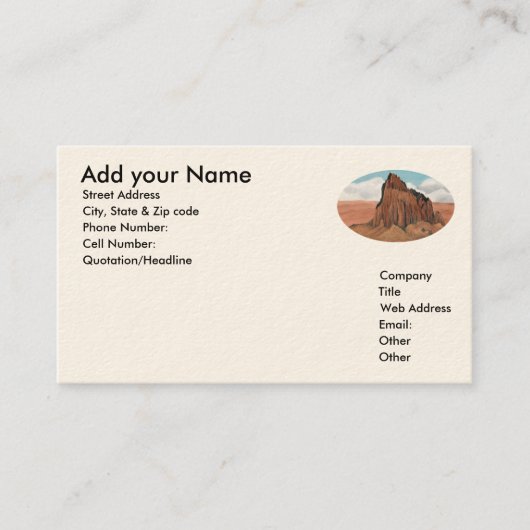 Carte de visite de ~ de Tsé Bit A'í de ~ de (Devant)