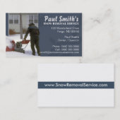 Carte de visite de déblaiement de neige (Devant / Derrière)