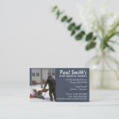 Carte de visite de déblaiement de neige (Debout devant)