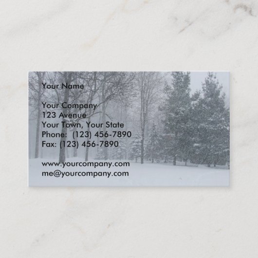 Carte de visite de déblaiement de neige (Devant)