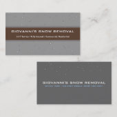 Carte de visite "de déblaiement de neige de (Devant / Derrière)