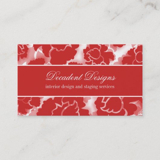 Carte de visite de décadence florale Grunge (Devant)