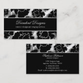 Carte de visite de décadence florale Grunge (Devant / Derrière)