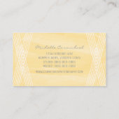 Carte de visite de déco aquarelle jaune (Dos)