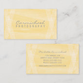 Carte de visite de déco aquarelle jaune (Devant / Derrière)