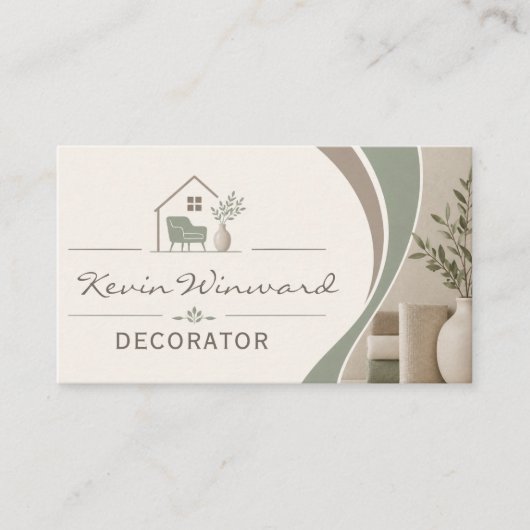 Carte de visite de décorateur (Devant)