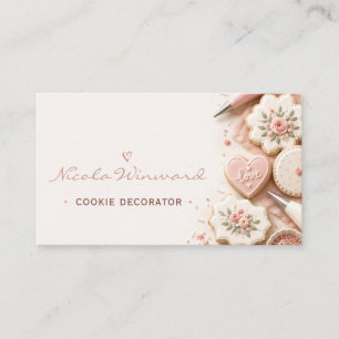 Carte de visite de décorateur de biscuits