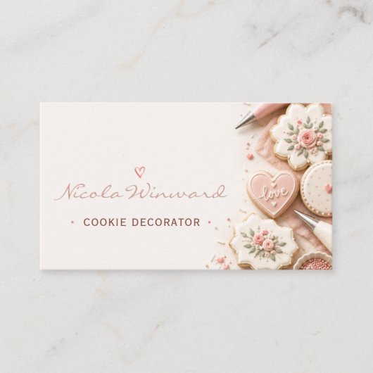 Carte de visite de décorateur de biscuits (Devant)