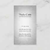 Carte de visite de décorateur de Chambre de (Dos)