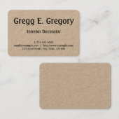 Carte de visite de décorateur intérieur propre et  (Devant / Derrière)