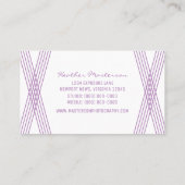 Carte de visite de décoration moderne violet (Dos)