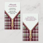 Carte de visite de découpage de mode (Devant / Derrière)