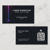 Carte de visite de découpe de gravure laser (Devant / Derrière)