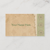 Carte de visite de découpe florale primitive (Dos)