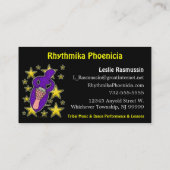 Carte de visite de déesse de tambour (Dos)